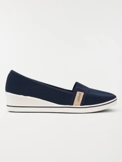 Ballerine compensée marine (36-41)