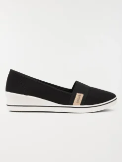 Ballerine compensée noir (36-41)