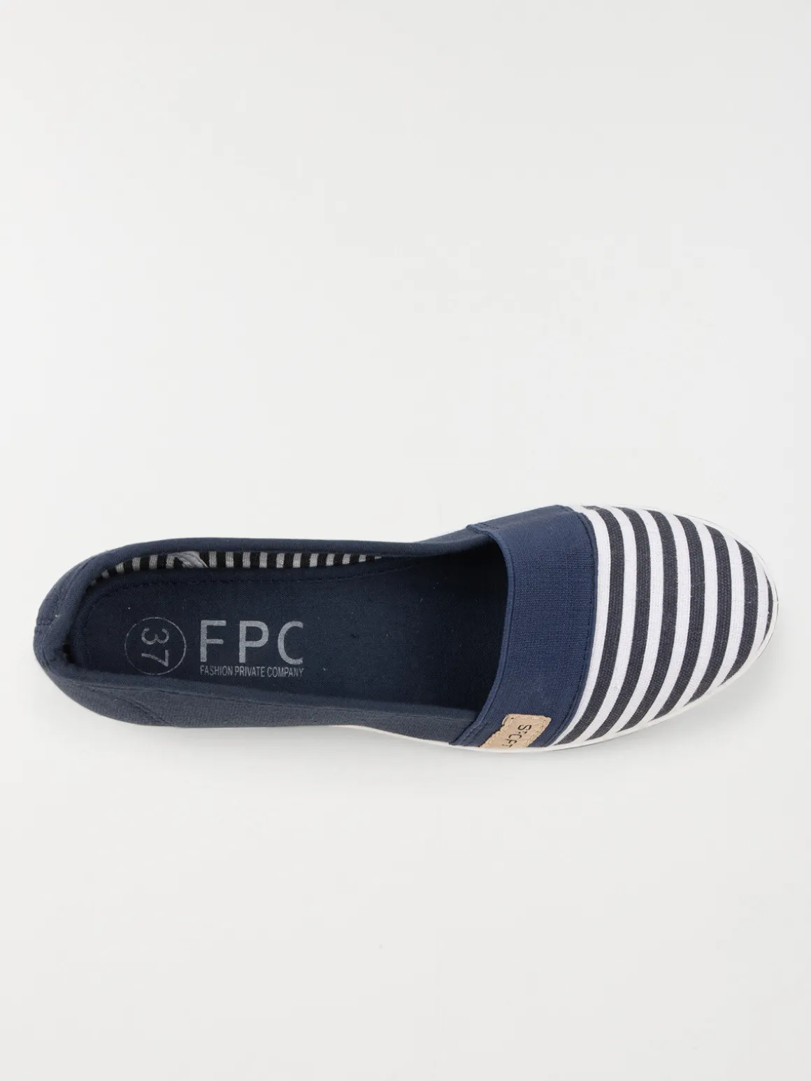 Ballerine compensée rayée femme (36-41)