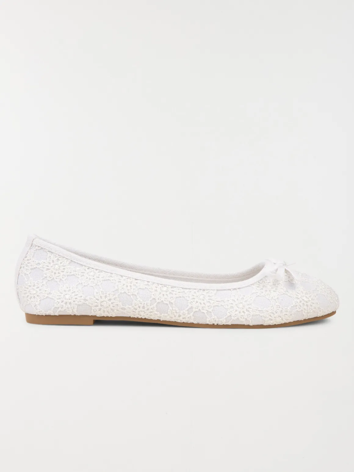 Ballerine dentelle blanc femme (36-41)