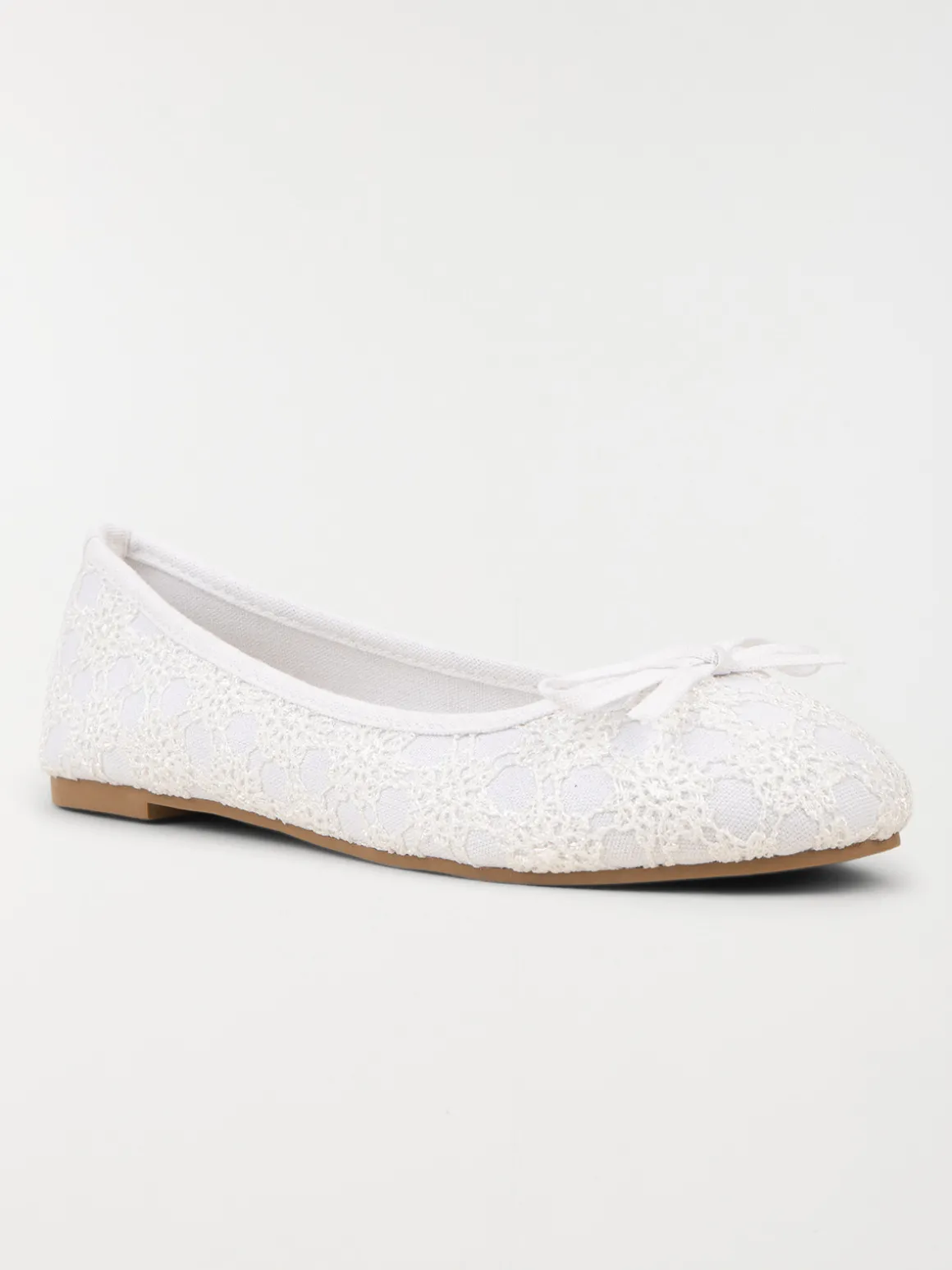 Ballerine dentelle blanc femme (36-41)