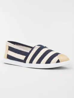 Ballerine détente rayé marine (36-41)