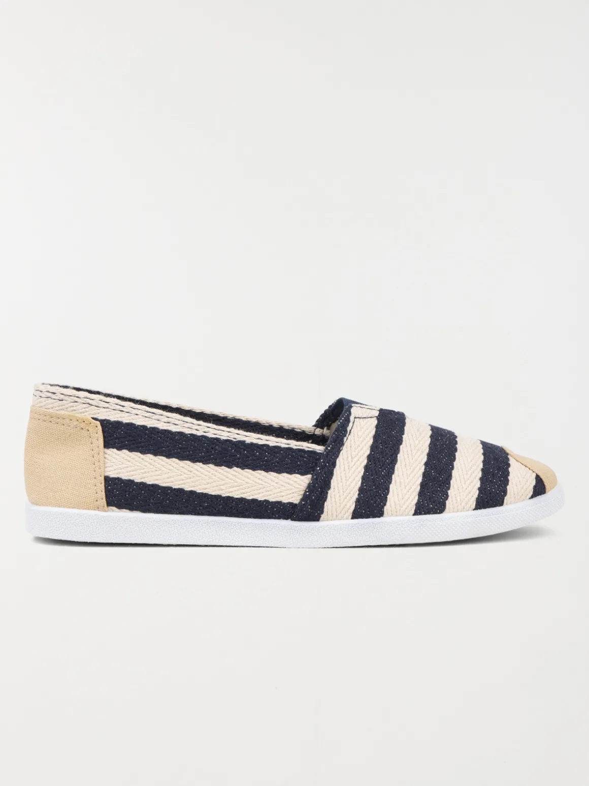 Ballerine détente rayé marine (36-41)