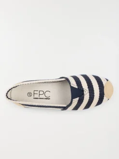 Ballerine détente rayé marine (36-41)