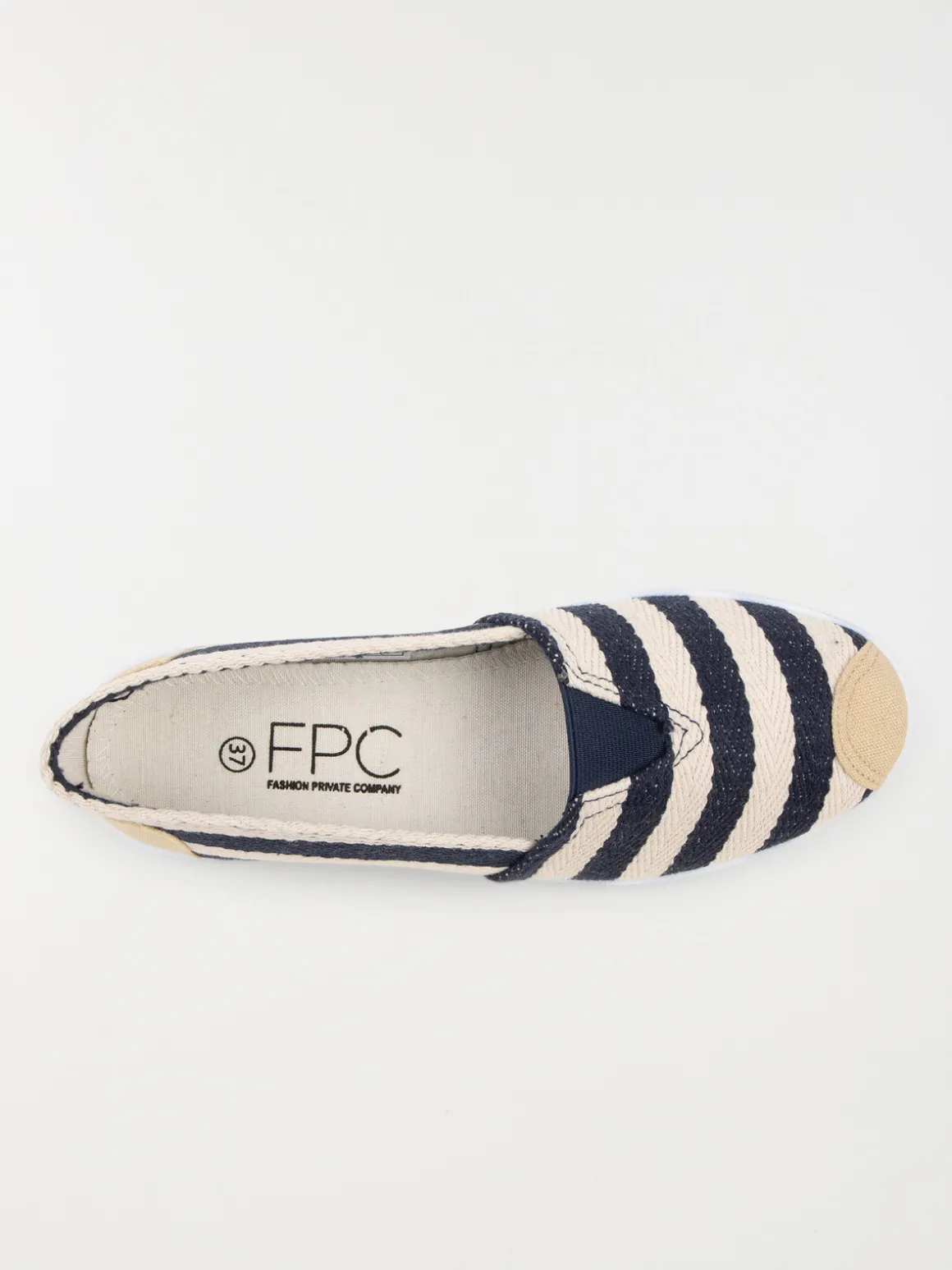 Ballerine détente rayé marine (36-41)
