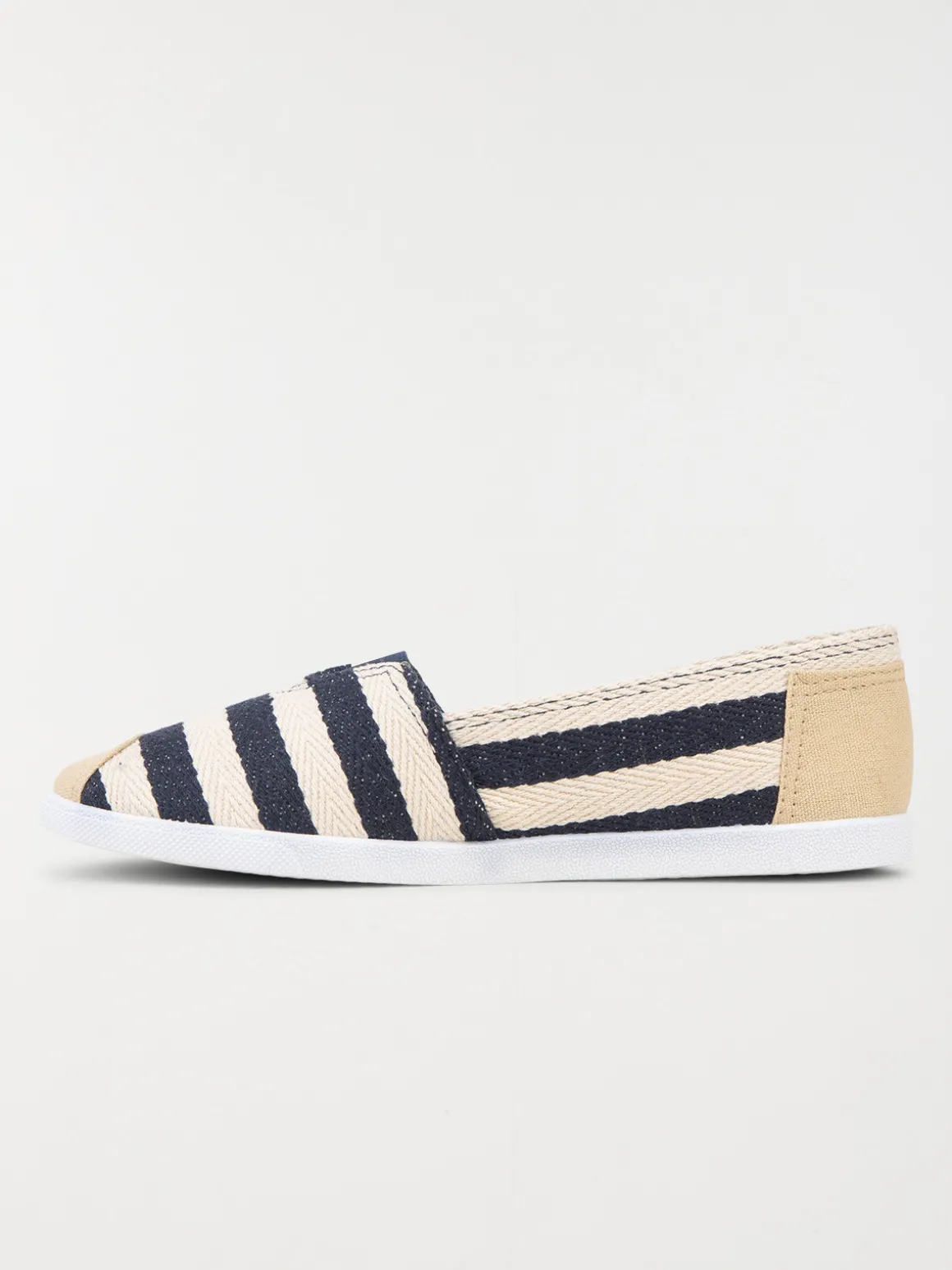 Ballerine détente rayé marine (36-41)