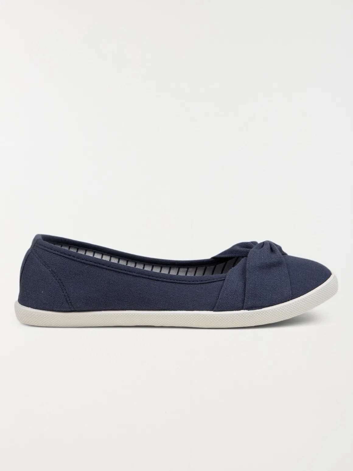 Ballerine femme toile marine (36-42)