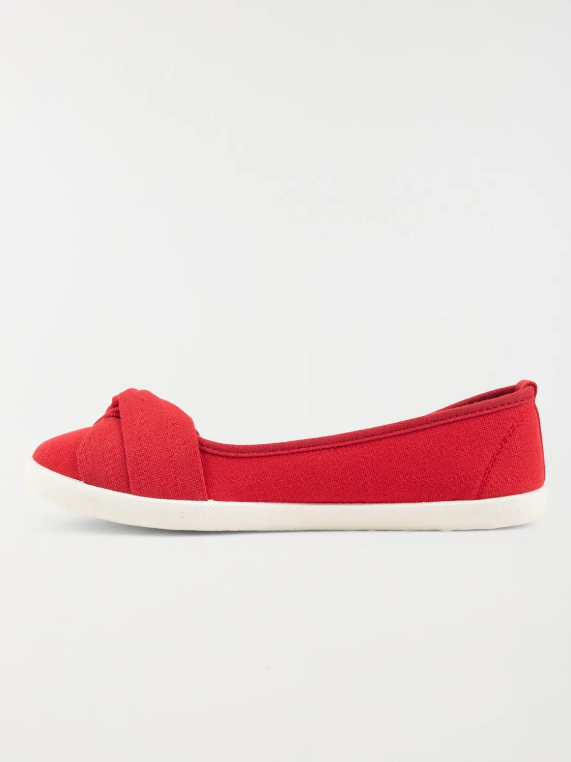 Ballerine toile rouge femme (36-42)