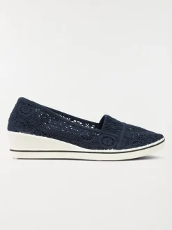 Ballerines compensées dentelle (36-41)