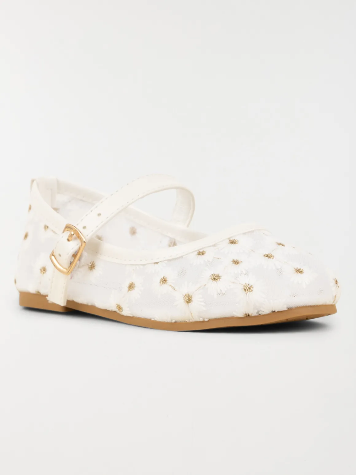 Ballerines fleurs brodées fille (24-30)