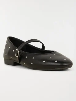 Ballerines noires strass femme (36-41)