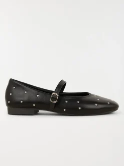 Ballerines noires strass femme (36-41)