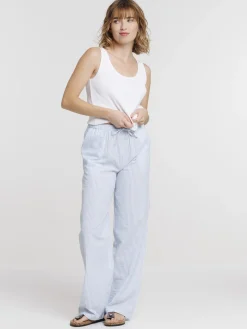 Bas de pyjama pantalon rayé femme