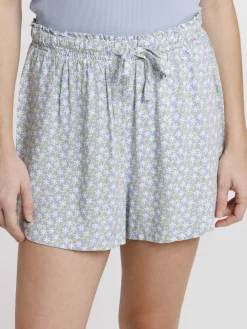 Bas de pyjama short fleuri femme