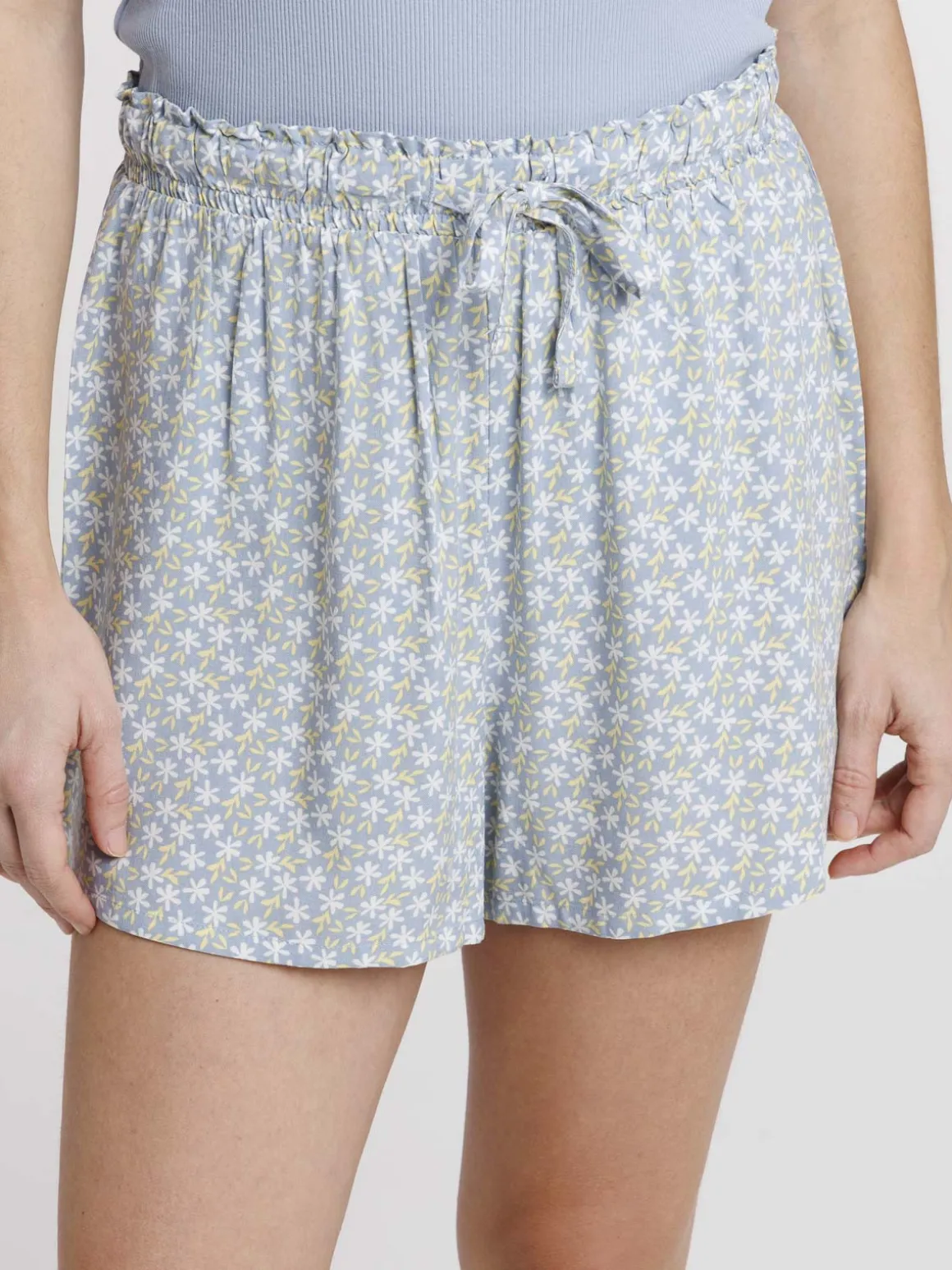 Bas de pyjama short fleuri femme