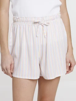 Bas de pyjama short rayé femme