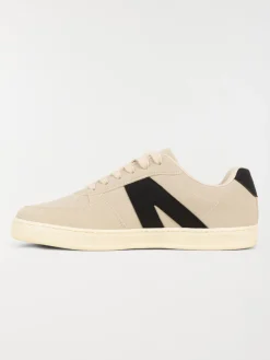Basket beige bande noire femme (36-41)