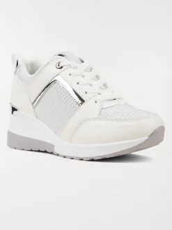 Basket blanche compensée femme (36-41)