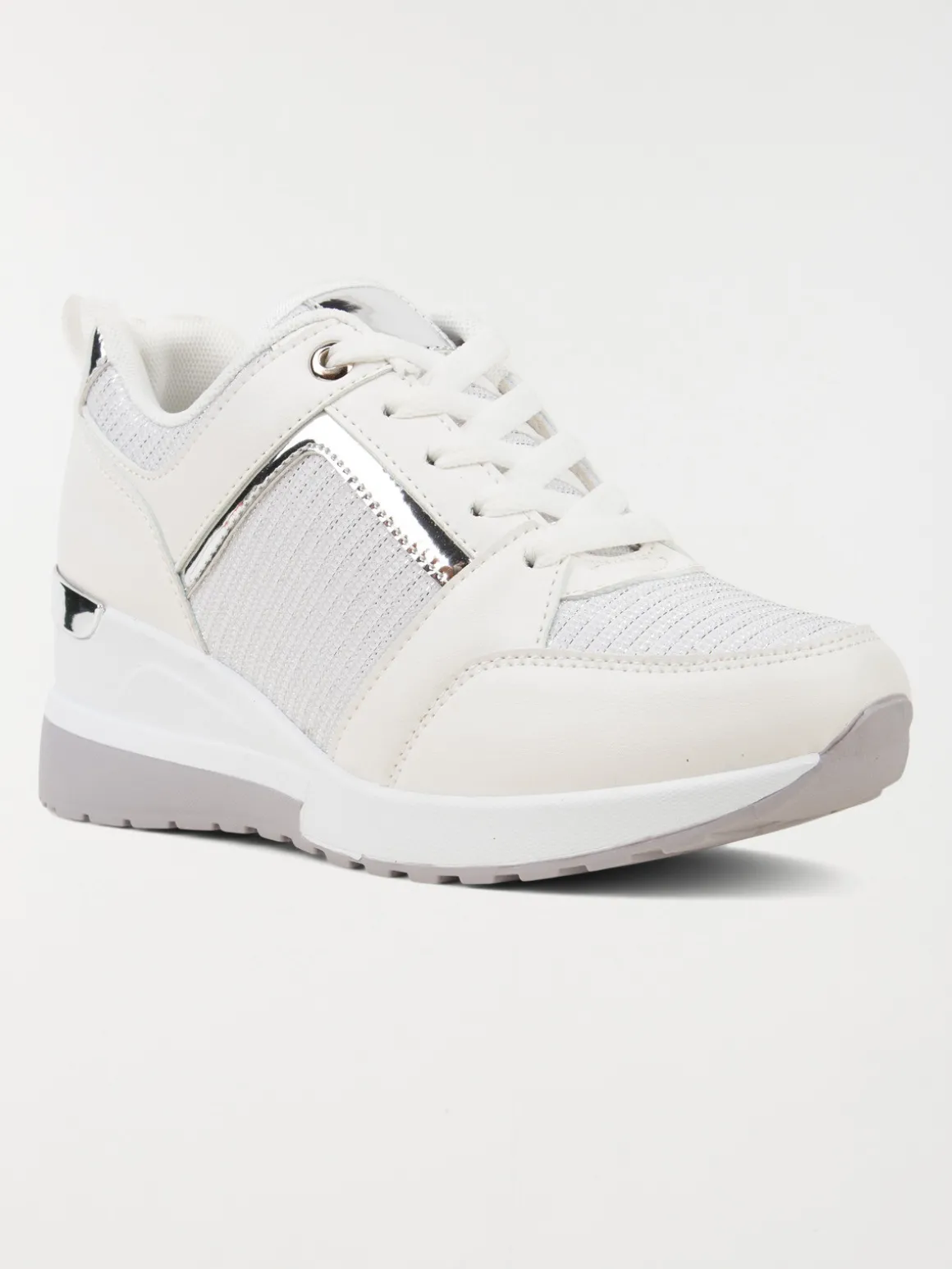 Basket blanche compensée femme (36-41)