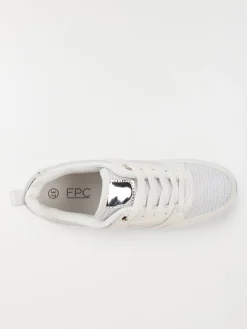 Basket blanche compensée femme (36-41)
