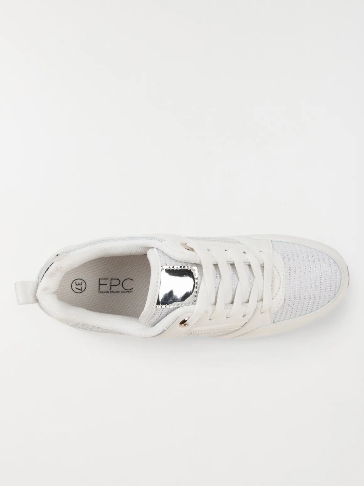 Basket blanche compensée femme (36-41)