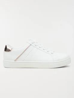 Basket détail doré femme blanc (36-41)