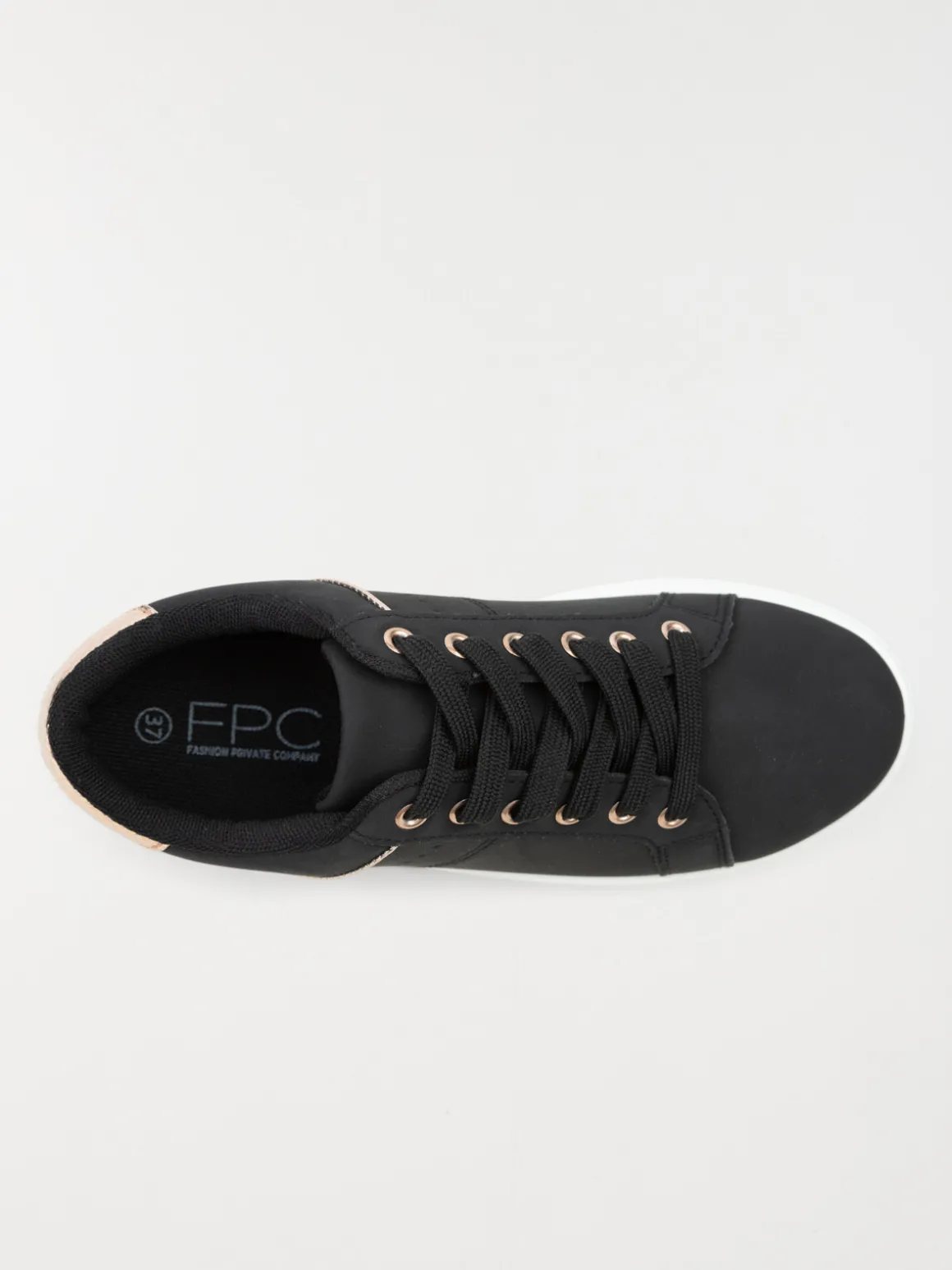 Basket détail doré femme noir (36-41)