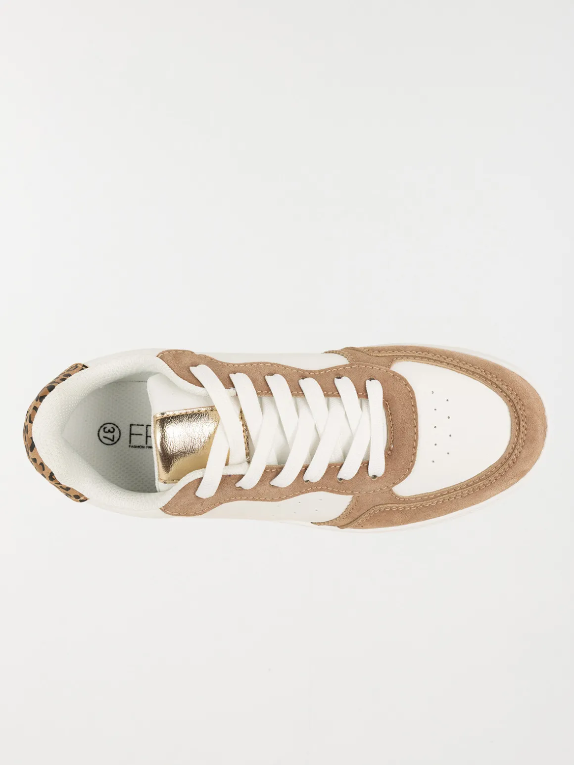 Basket marron léopard femme (36-41)