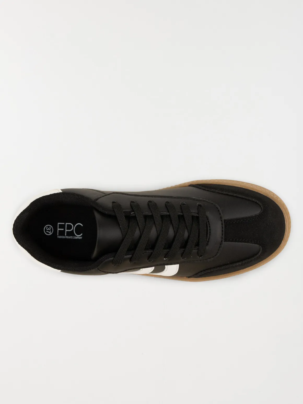 Basket noire bande blanche femme (36-41)