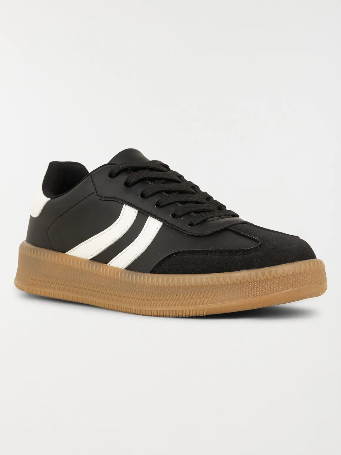 Basket noire bande blanche femme (36-41)