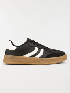 Basket noire bande blanche femme (36-41)