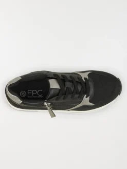 Basket noire zip et lacet femme (36-41)