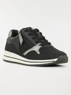 Basket noire zip et lacet femme (36-41)