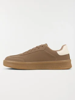 Basket taupe bande blanche femme (36-41)