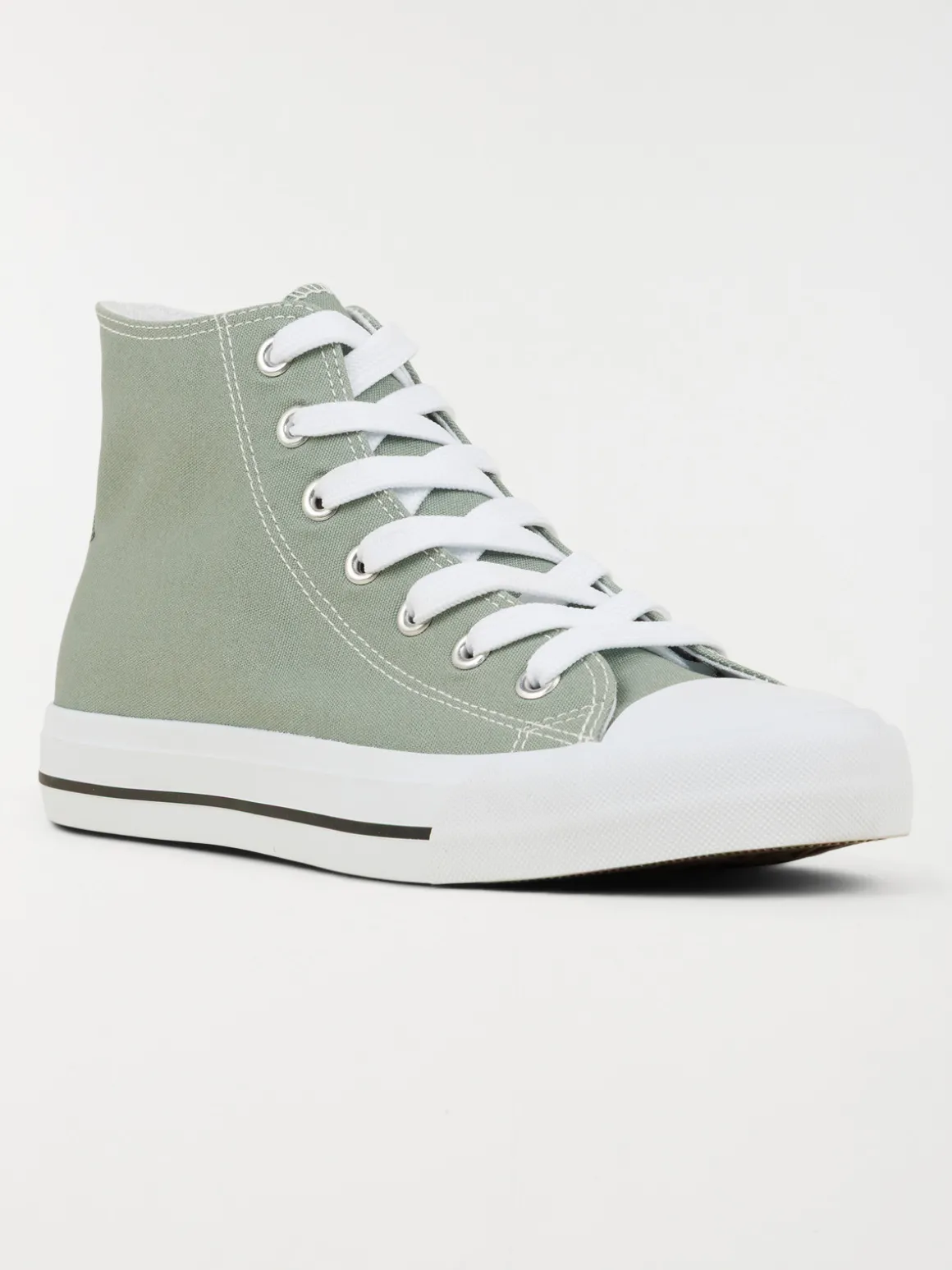 Basket toile montante femme kaki (36-41)