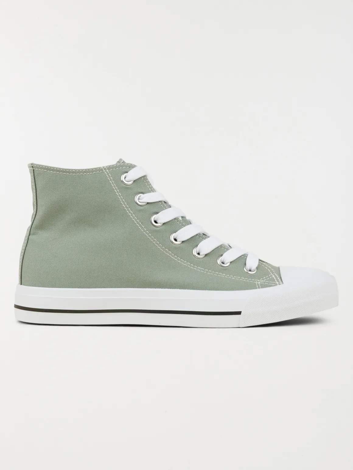 Basket toile montante femme kaki (36-41)