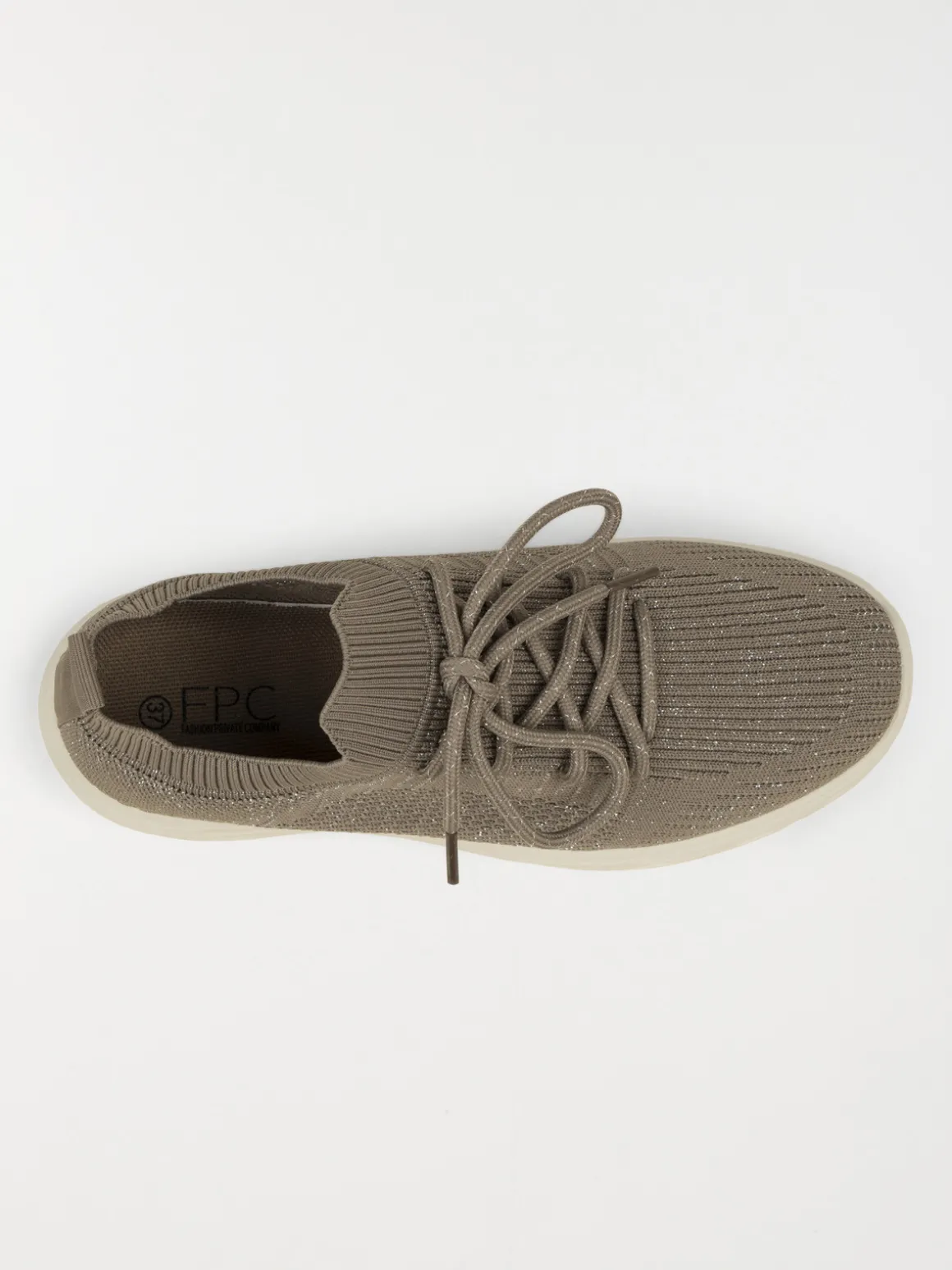 Baskets à lacets femme taupe (36-41)