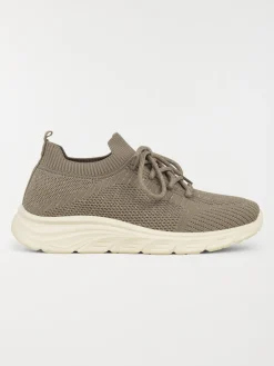 Baskets à lacets femme taupe (36-41)