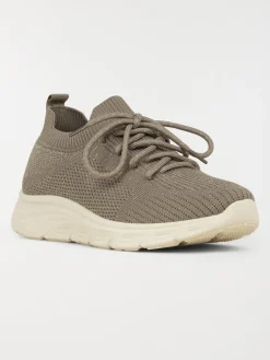 Baskets à lacets femme taupe (36-41)