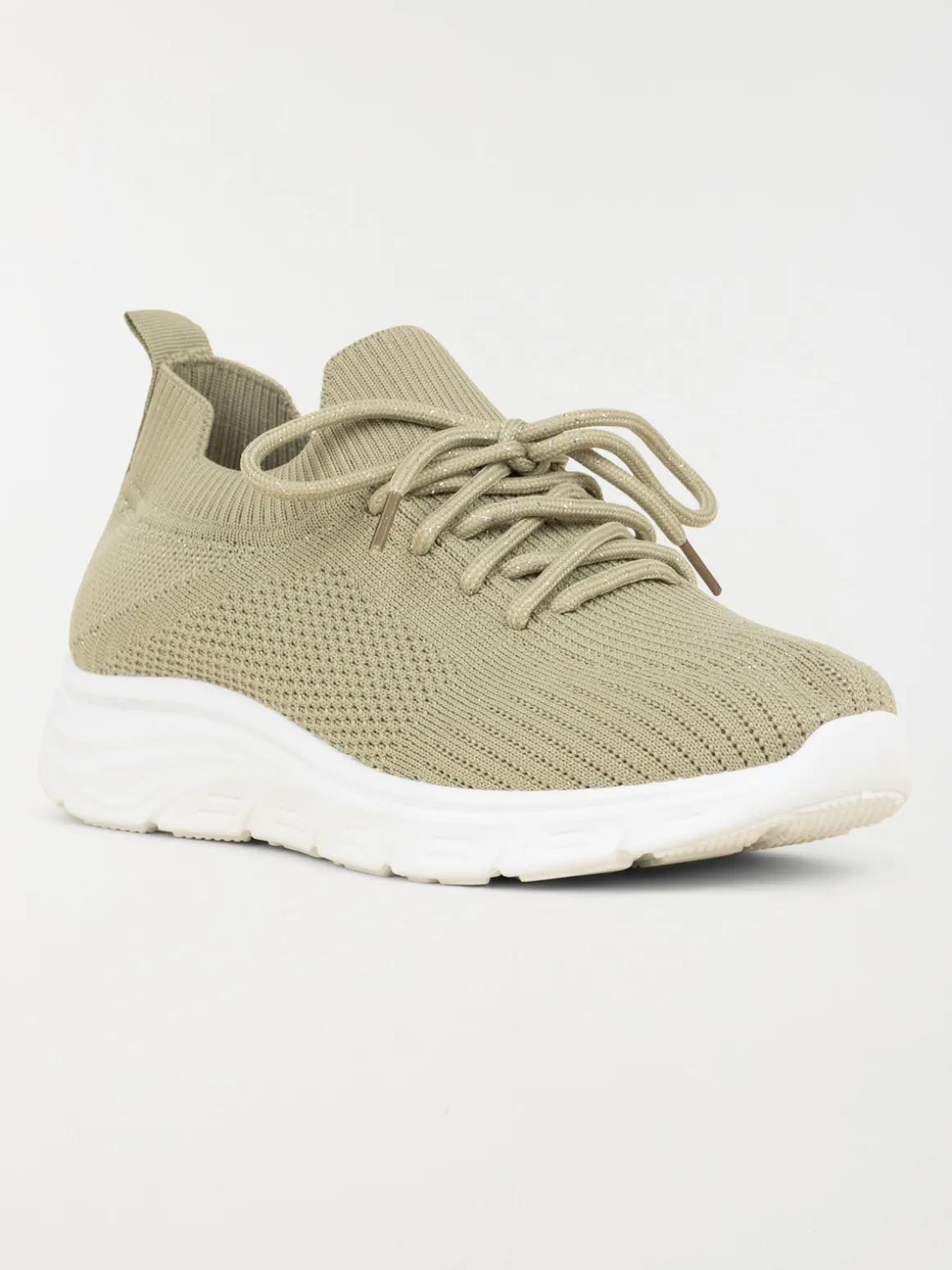 Baskets à lacets femme vert (36-41)