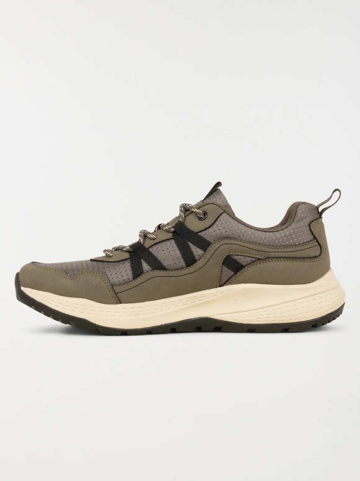 Baskets à lacets kaki homme (41-46)