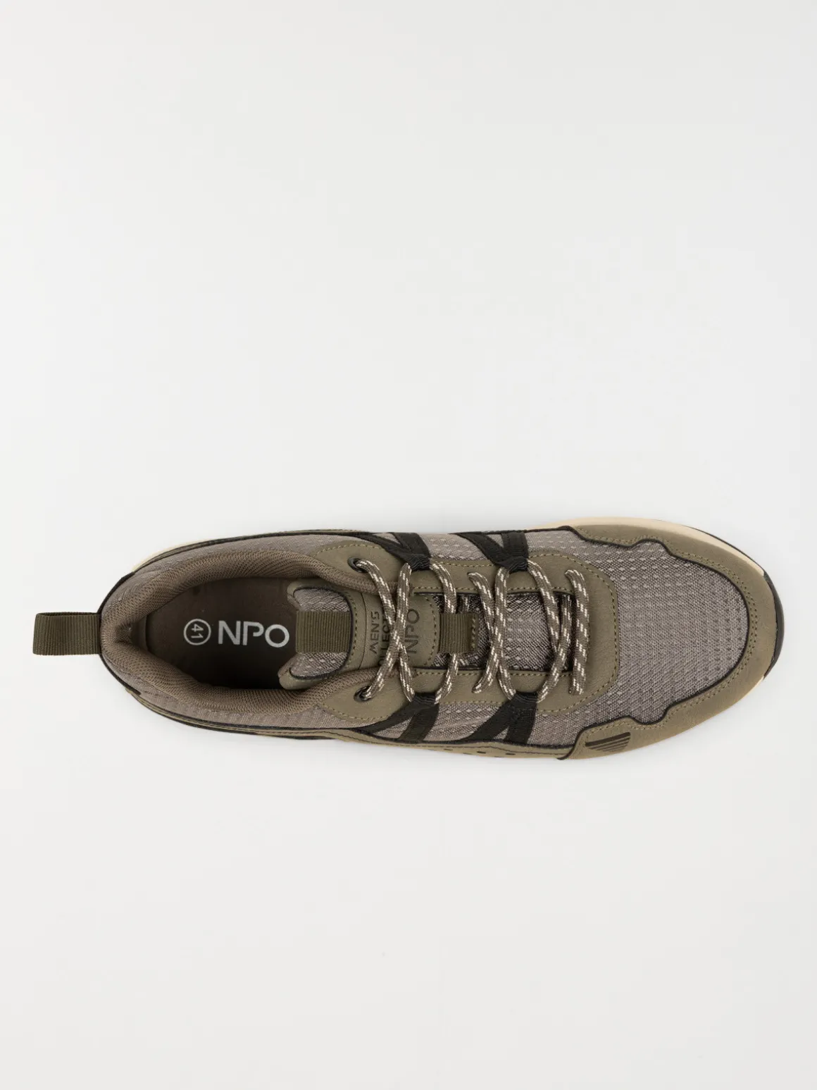 Baskets à lacets kaki homme (41-46)