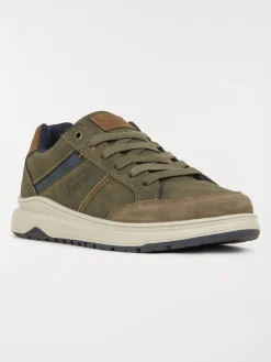 Baskets à lacets kaki homme (40-45)