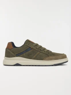 Baskets à lacets kaki homme (40-45)