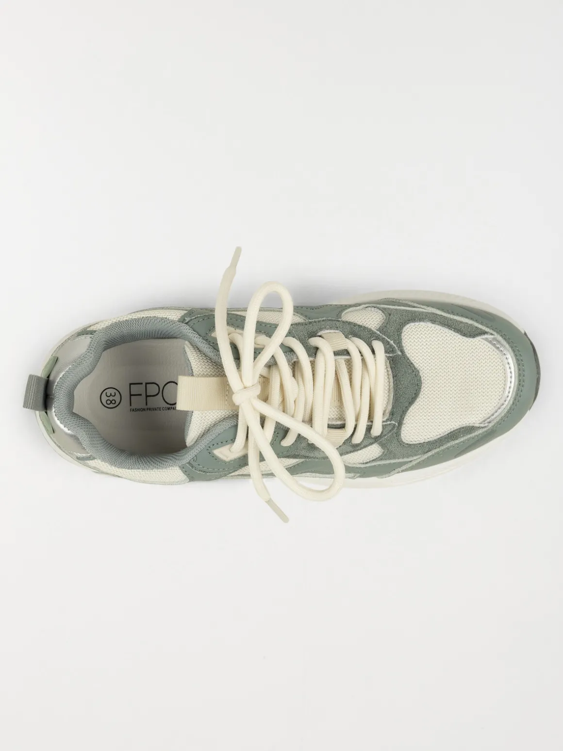 Baskets à lacets vertes femme (36-41)