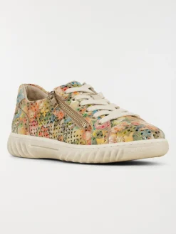 Baskets basses fleuries femme (37-42)