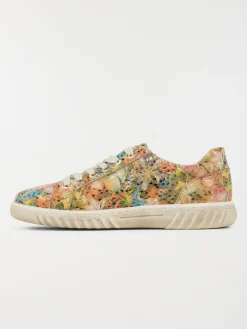 Baskets basses fleuries femme (37-42)