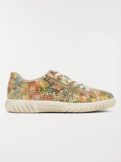 Baskets basses fleuries femme (37-42)