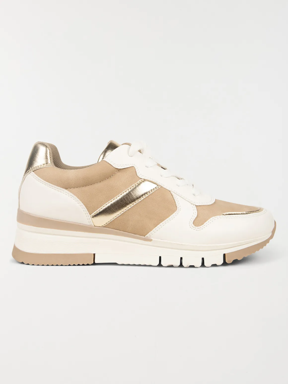 Baskets beiges et blanches femme (36-41)