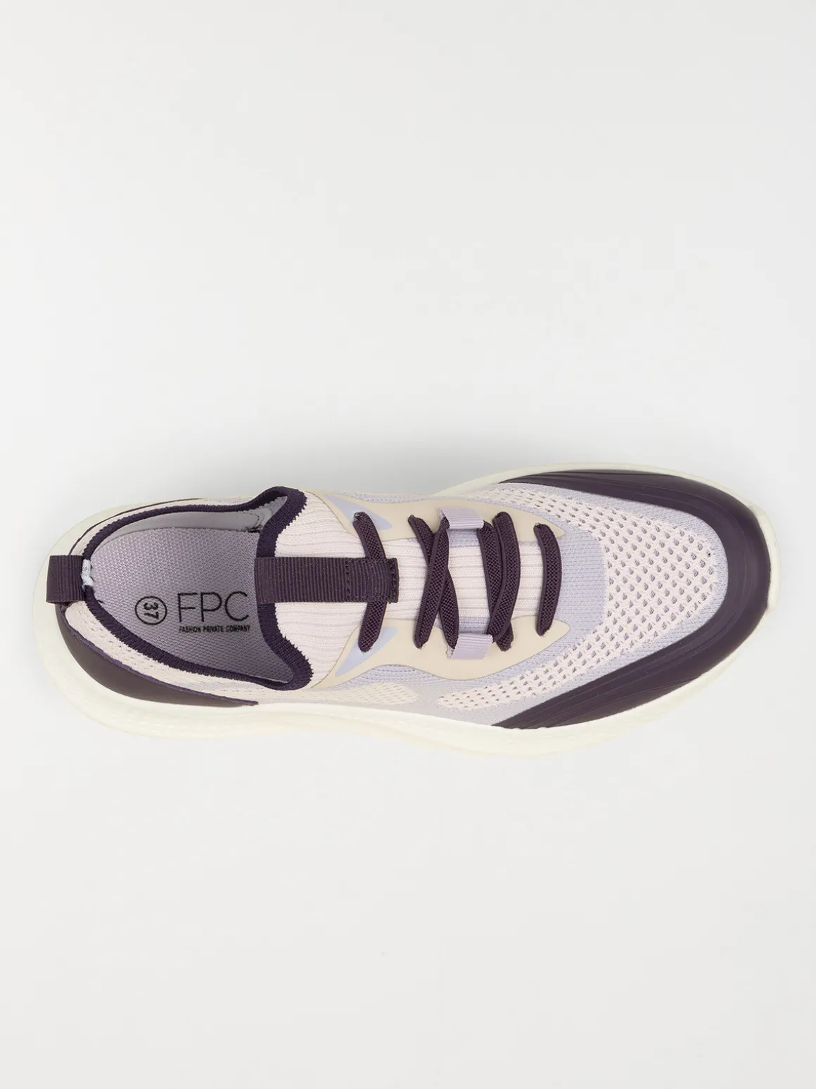 Baskets bicolores à lacets femme (36-41)